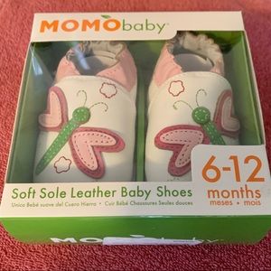 6-12mo (US 3-4) Momo Baby Leather Soft Sole Shoes